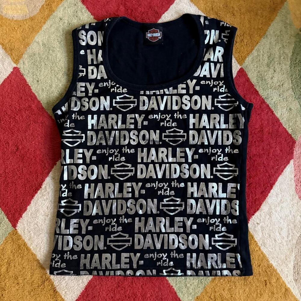 Vintage y2k harley davidson tank